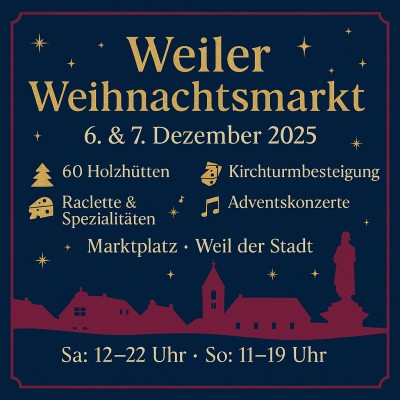 Weiler Weihnachtsmarkt belebt den historischen Marktplatz am 2. Advent